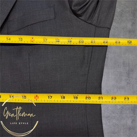 INDOCHINO LUXURY Mens Blazer 44R CASHMERE/WOOL Sport Coat 2-Button Jacket Gray - Picture 8 of 13